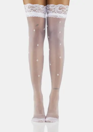 Frosty Flashy Mood Thigh Highs