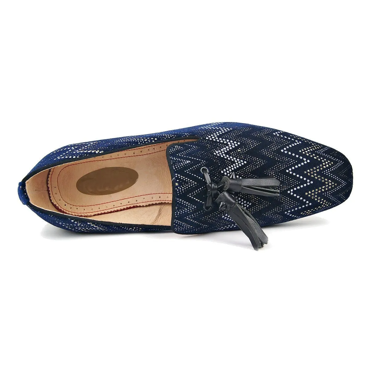Men Tassel Decoration Printed Casual Loafer Shoes
