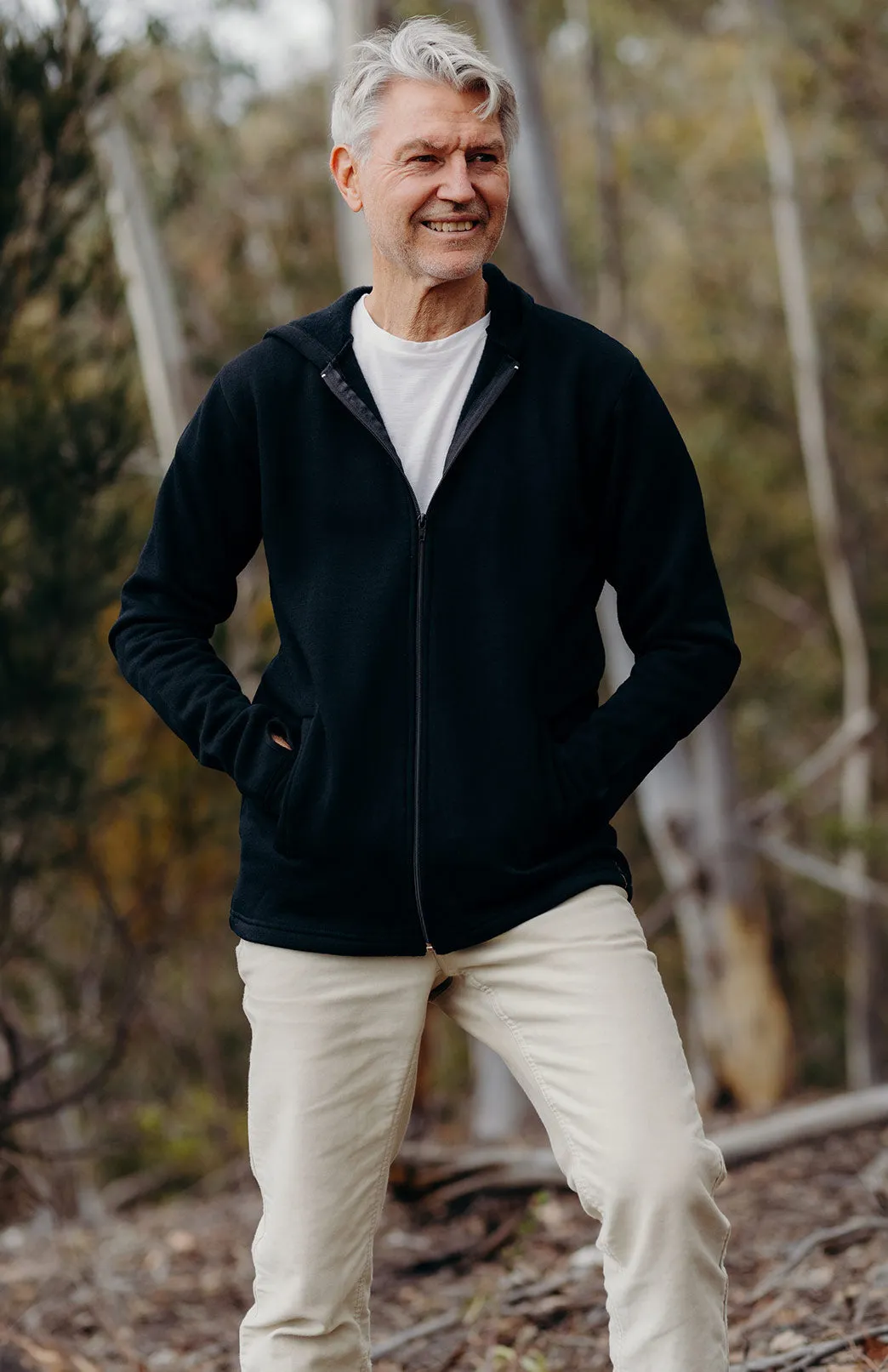 Pre Loved: 100% Wool Fleece Hoody Jacket (size small)