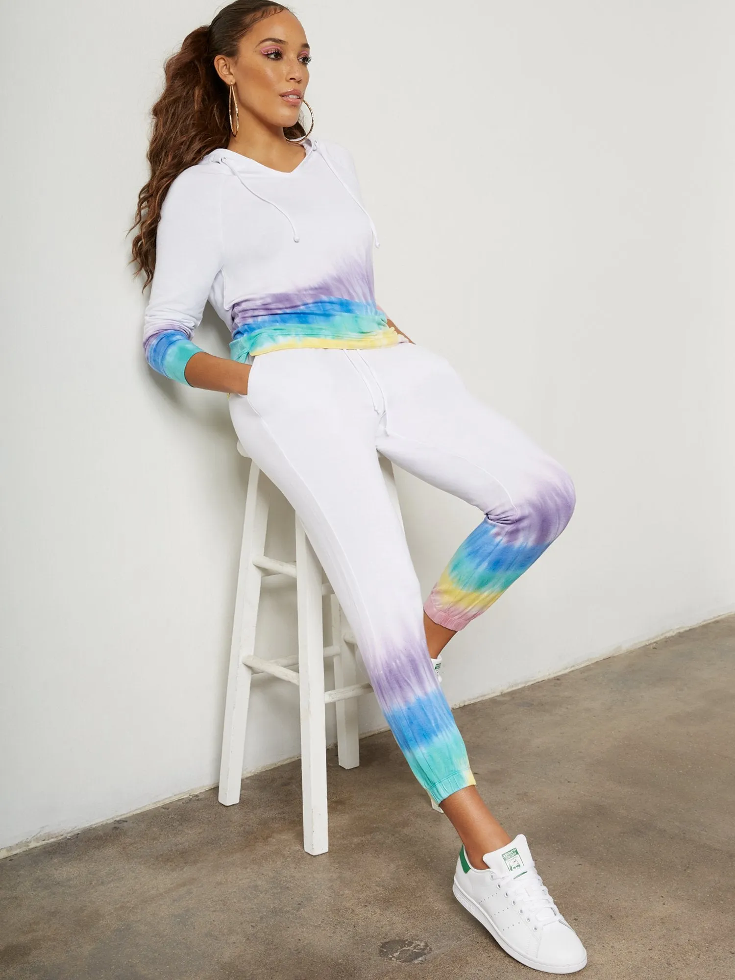 Tie-Dye Drawstring Hoodie